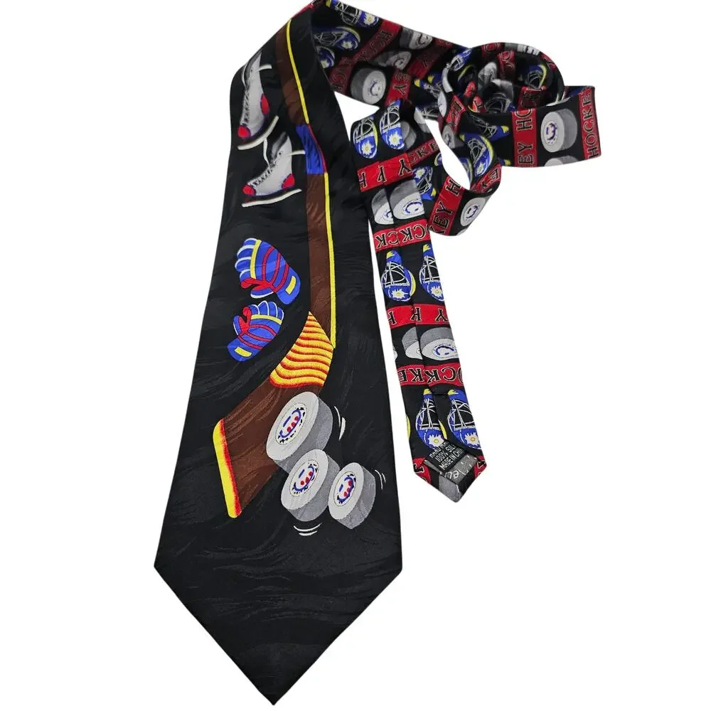 Keith Daniels Play Ball Series 1 Ice Hockey Silk Novelty Tie Black Sport 3 of 6